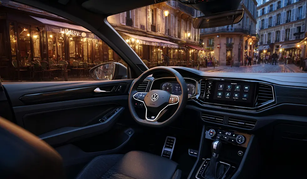 Intérieur Volkswagen T‑Roc restylé 2022 avec Digital Cockpit moderne