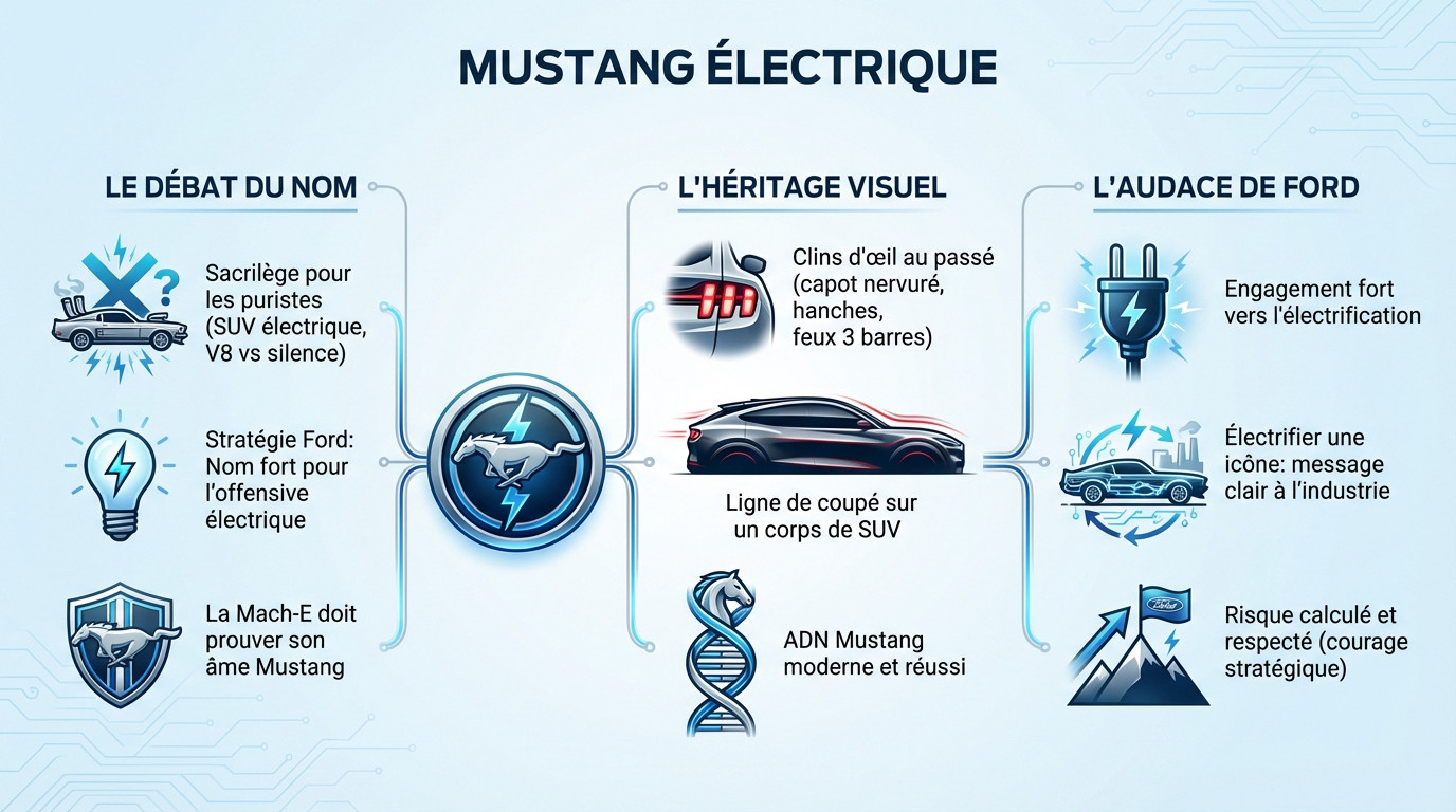 Ford Mustang Mach-E électrique SUV sur route