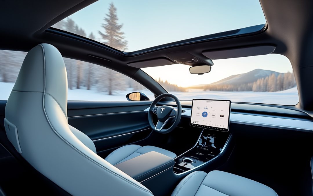 Découvrez l’intérieur innovant de la tesla et ses fonctionnalités uniques