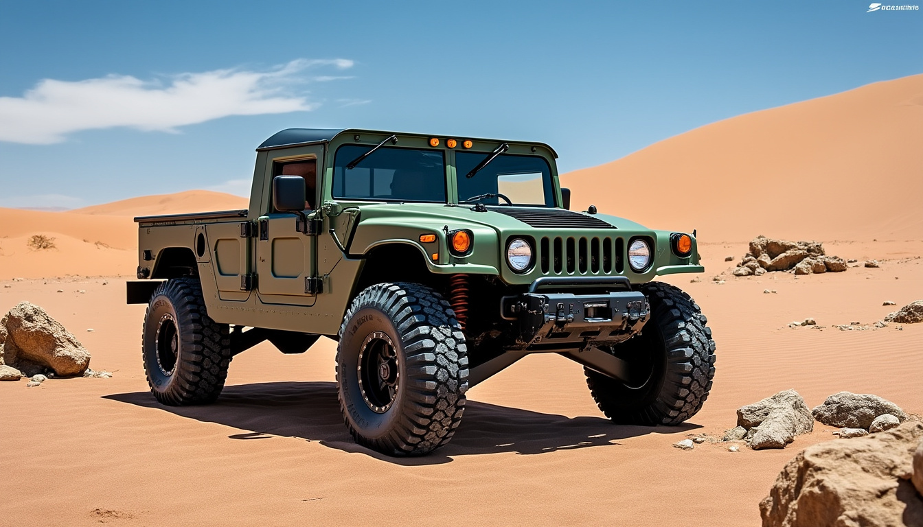 découvrez tout sur le hummer pickup, le véhicule tout-terrain emblématique. caractéristiques, performances et histoire de ce 4x4 mythique.